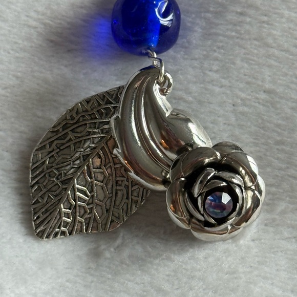 Purse Charm/ Keychain- Rhinestone Rose- Handmade - Picture 7 of 11